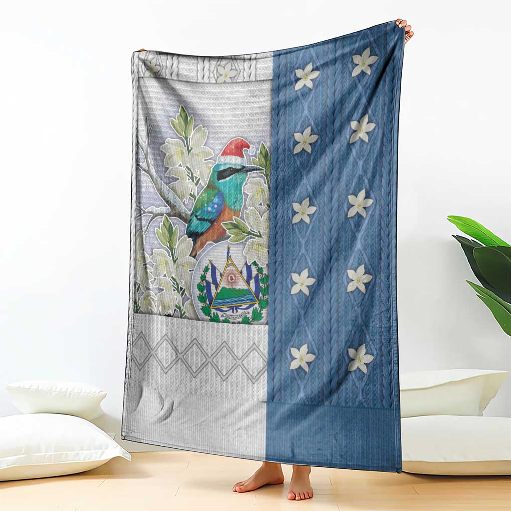 El Salvador Torogoz Christmas Blanket With Wool Effect Patterns - Wonder Print Shop