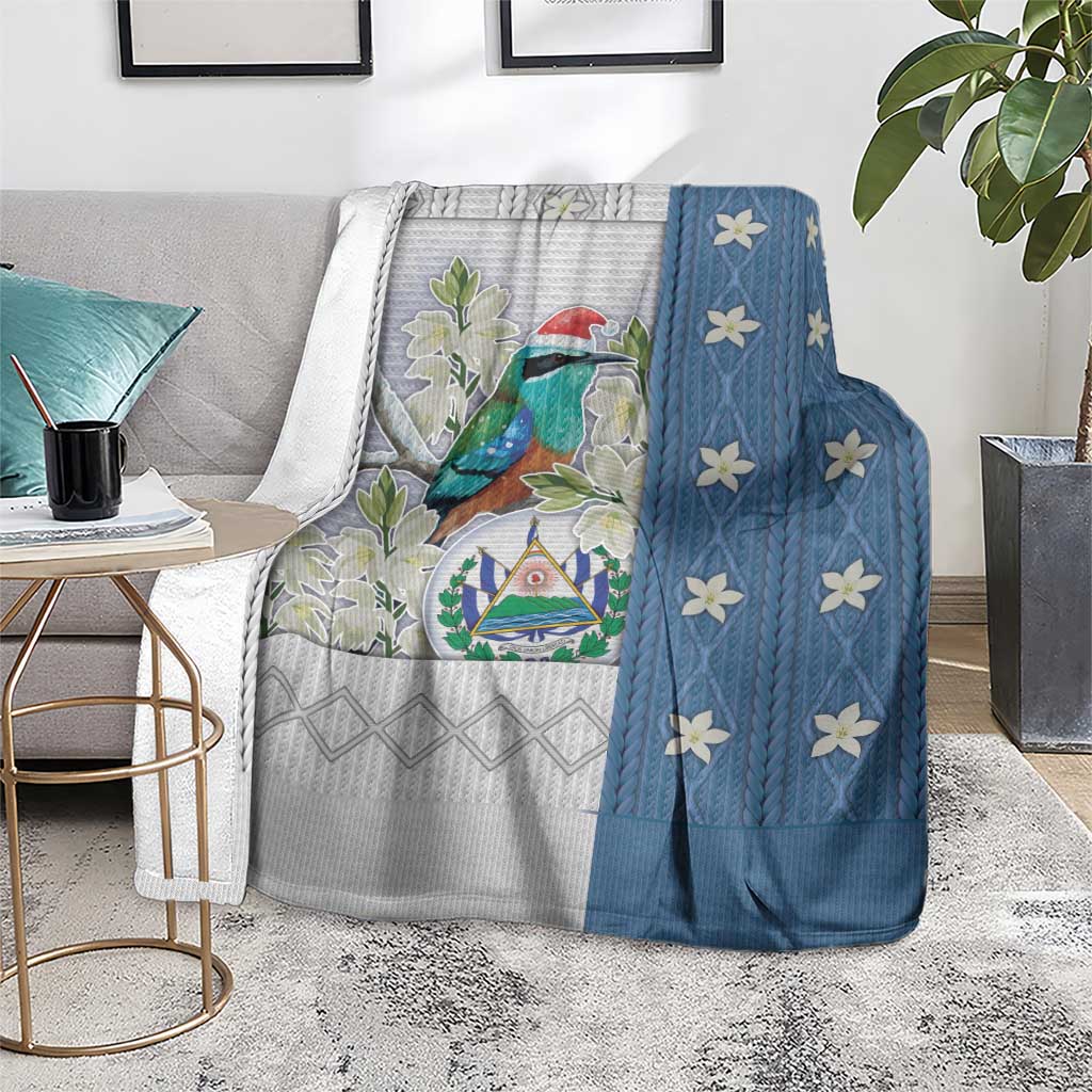 El Salvador Torogoz Christmas Blanket With Wool Effect Patterns - Wonder Print Shop