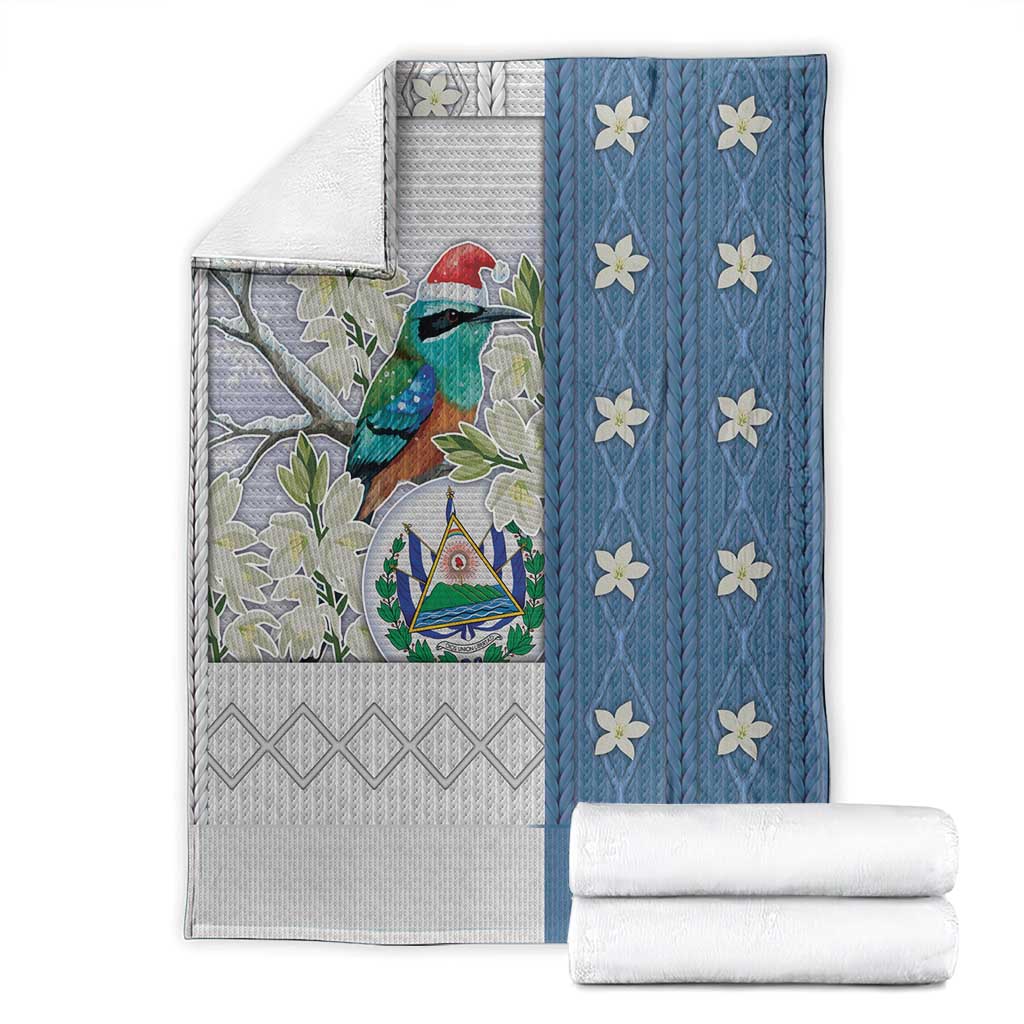 El Salvador Torogoz Christmas Blanket With Wool Effect Patterns - Wonder Print Shop