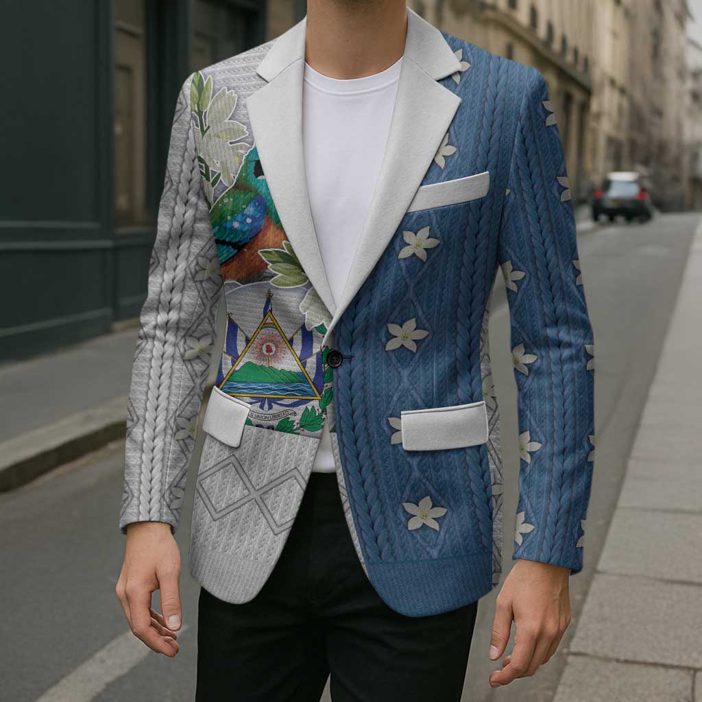El Salvador Torogoz Christmas Blazer With Wool Effect Patterns - Wonder Print Shop