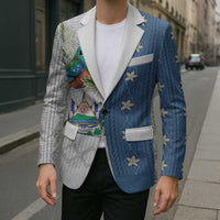 El Salvador Torogoz Christmas Blazer With Wool Effect Patterns - Wonder Print Shop