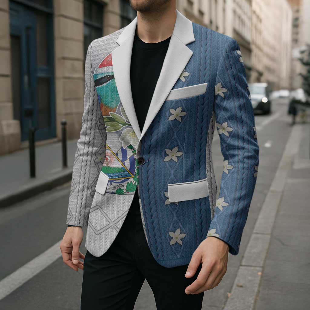 El Salvador Torogoz Christmas Blazer With Wool Effect Patterns - Wonder Print Shop
