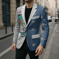 El Salvador Torogoz Christmas Blazer With Wool Effect Patterns - Wonder Print Shop