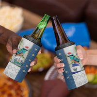 El Salvador Torogoz Christmas 4 in 1 Can Cooler Tumbler With Wool Effect Patterns - Wonder Print Shop