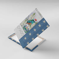 El Salvador Torogoz Christmas Canvas Wall Art With Wool Effect Patterns - Wonder Print Shop