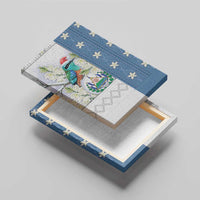 El Salvador Torogoz Christmas Canvas Wall Art With Wool Effect Patterns - Wonder Print Shop