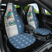 El Salvador Torogoz Christmas Car Seat Cover With Wool Effect Patterns - Wonder Print Shop