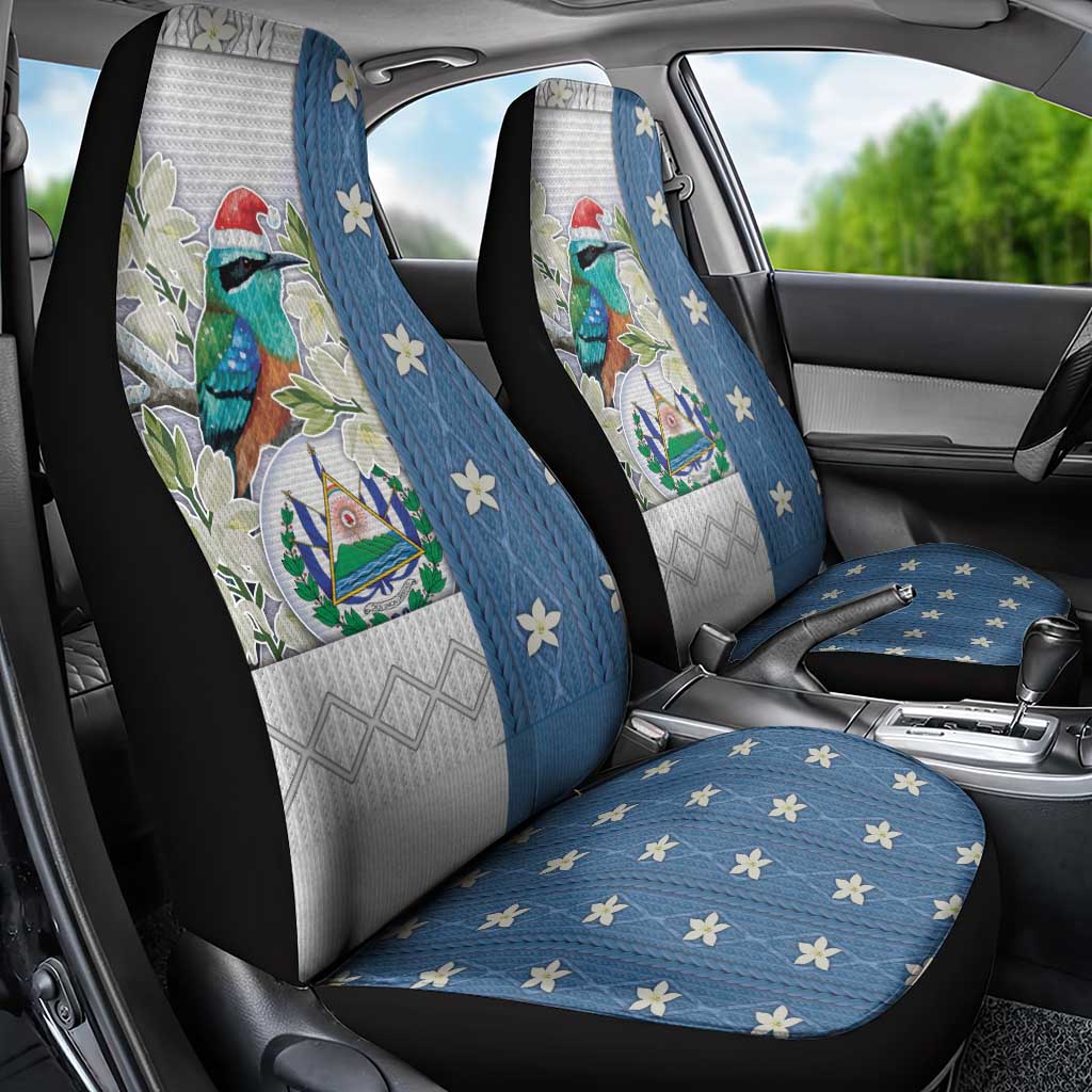 El Salvador Torogoz Christmas Car Seat Cover With Wool Effect Patterns - Wonder Print Shop
