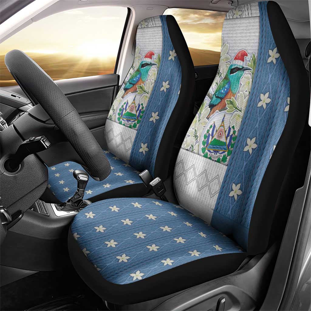El Salvador Torogoz Christmas Car Seat Cover With Wool Effect Patterns - Wonder Print Shop