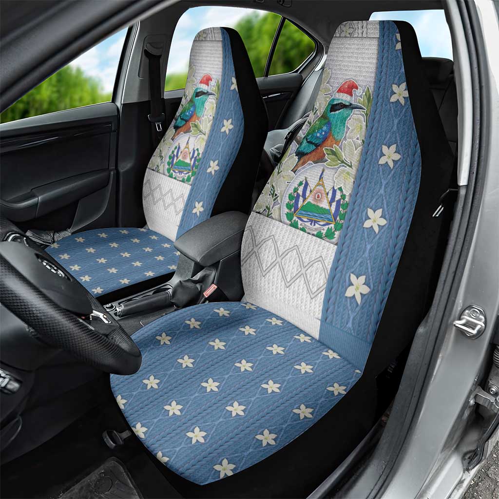 El Salvador Torogoz Christmas Car Seat Cover With Wool Effect Patterns - Wonder Print Shop