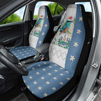 El Salvador Torogoz Christmas Car Seat Cover With Wool Effect Patterns - Wonder Print Shop
