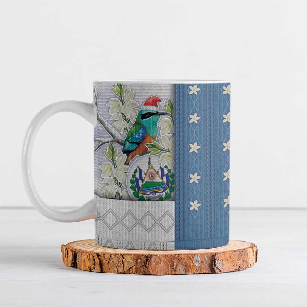 El Salvador Torogoz Christmas Ceramic Mug With Wool Effect Patterns - Wonder Print Shop