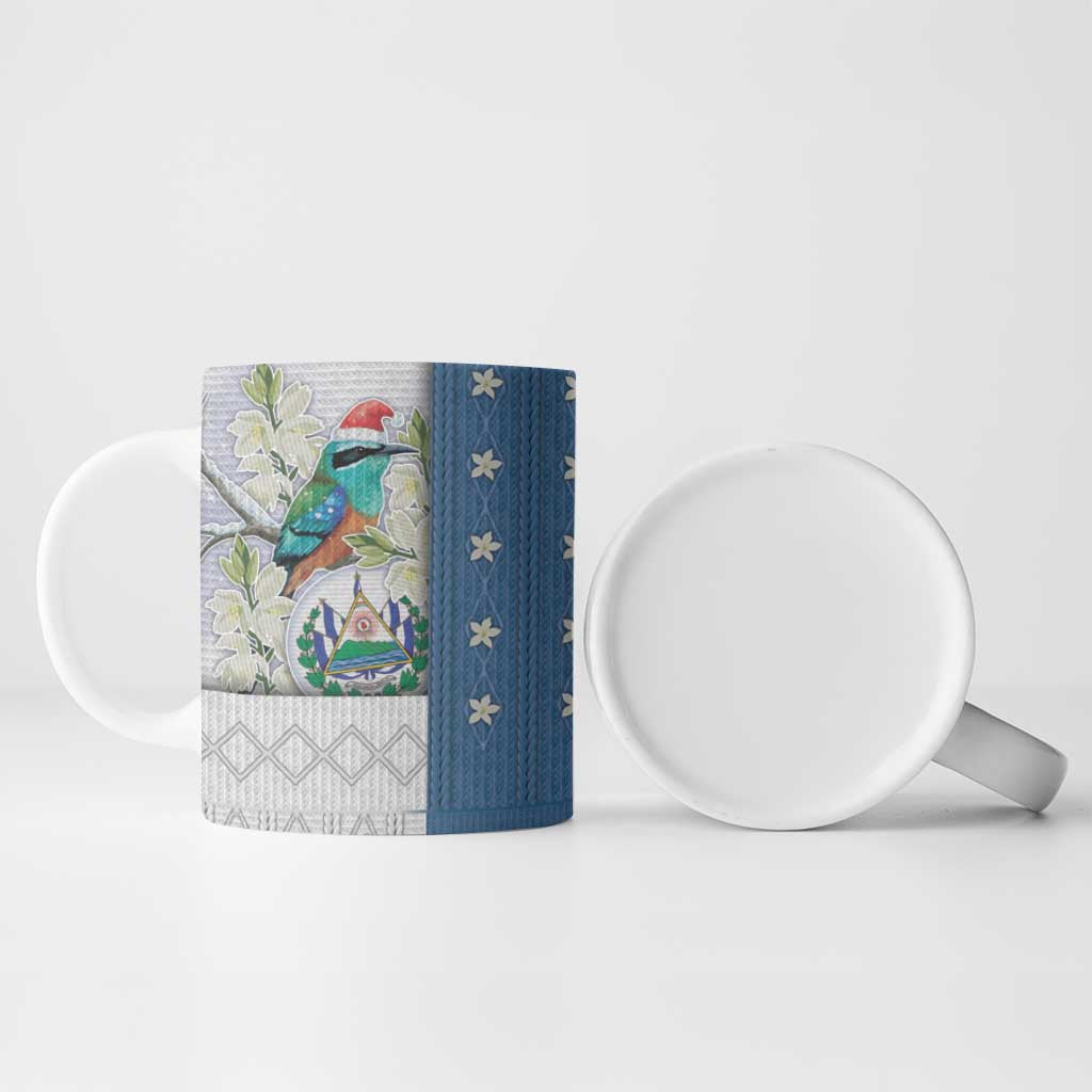 El Salvador Torogoz Christmas Ceramic Mug With Wool Effect Patterns - Wonder Print Shop