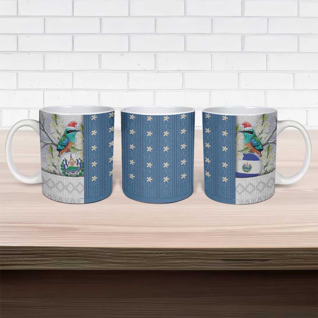 El Salvador Torogoz Christmas Ceramic Mug With Wool Effect Patterns - Wonder Print Shop