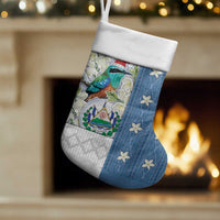 El Salvador Torogoz Christmas Stocking With Wool Effect Patterns - Wonder Print Shop