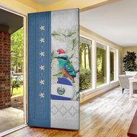 El Salvador Torogoz Christmas Door Cover With Wool Effect Patterns - Wonder Print Shop