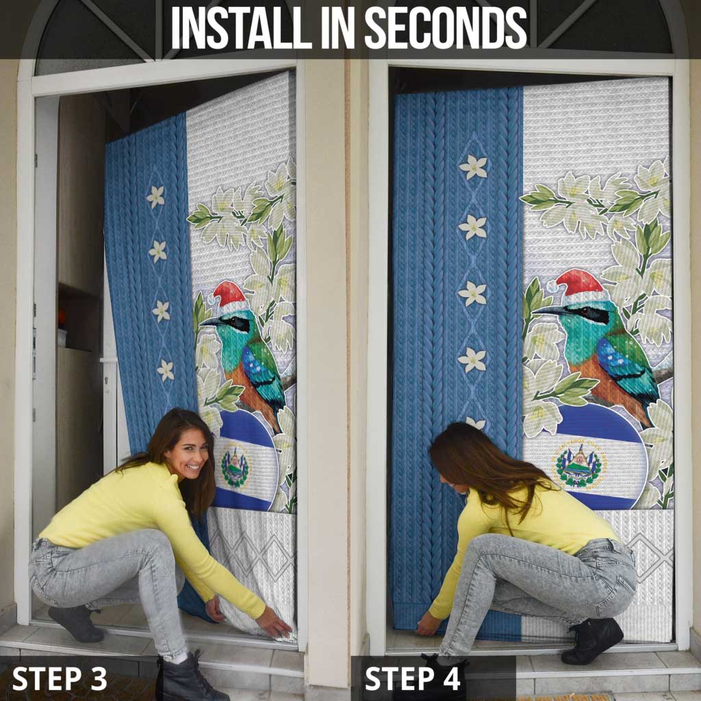 El Salvador Torogoz Christmas Door Cover With Wool Effect Patterns - Wonder Print Shop