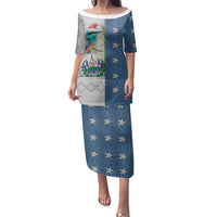 El Salvador Torogoz Christmas Family Matching Puletasi and Hawaiian Shirt With Wool Effect Patterns - Wonder Print Shop