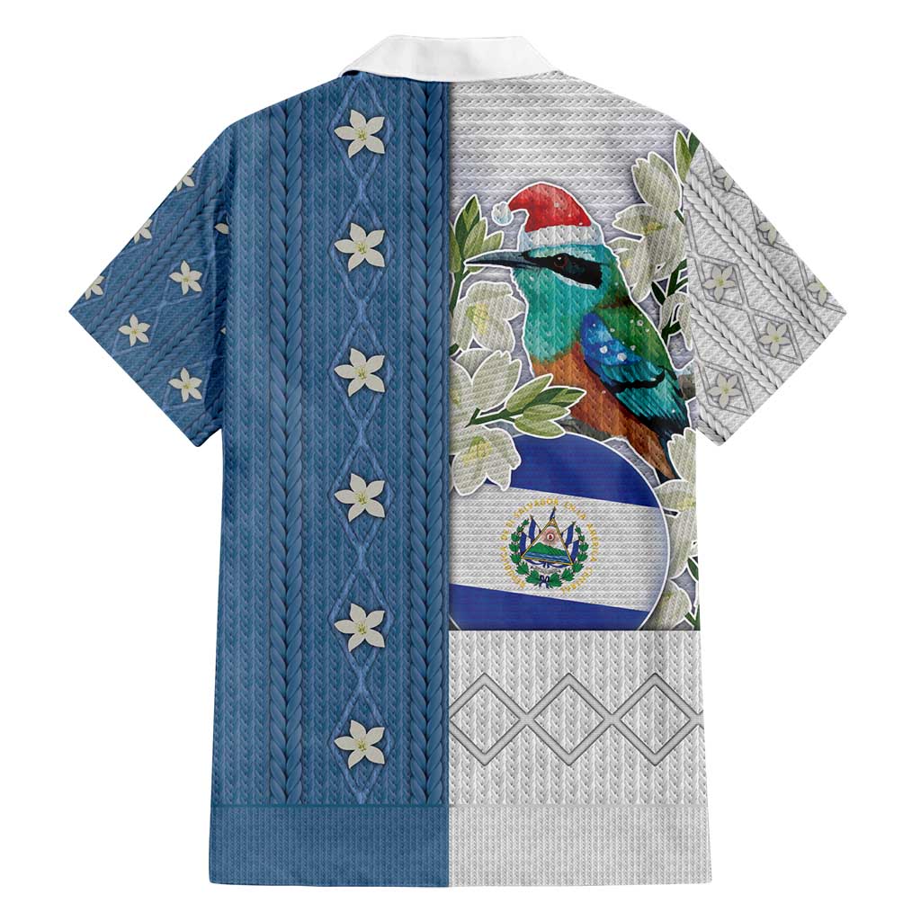 El Salvador Torogoz Christmas Family Matching Tank Maxi Dress and Hawaiian Shirt With Wool Effect Patterns - Wonder Print Shop