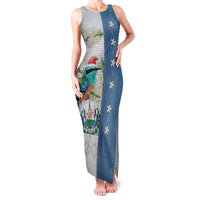 El Salvador Torogoz Christmas Family Matching Tank Maxi Dress and Hawaiian Shirt With Wool Effect Patterns - Wonder Print Shop