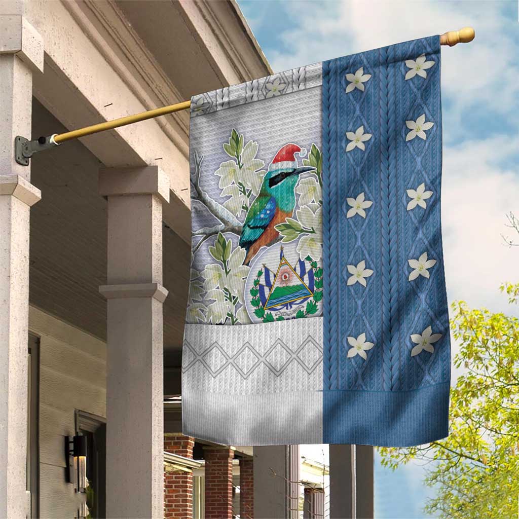 El Salvador Torogoz Christmas Garden Flag With Wool Effect Patterns - Wonder Print Shop