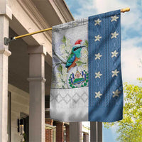 El Salvador Torogoz Christmas Garden Flag With Wool Effect Patterns - Wonder Print Shop