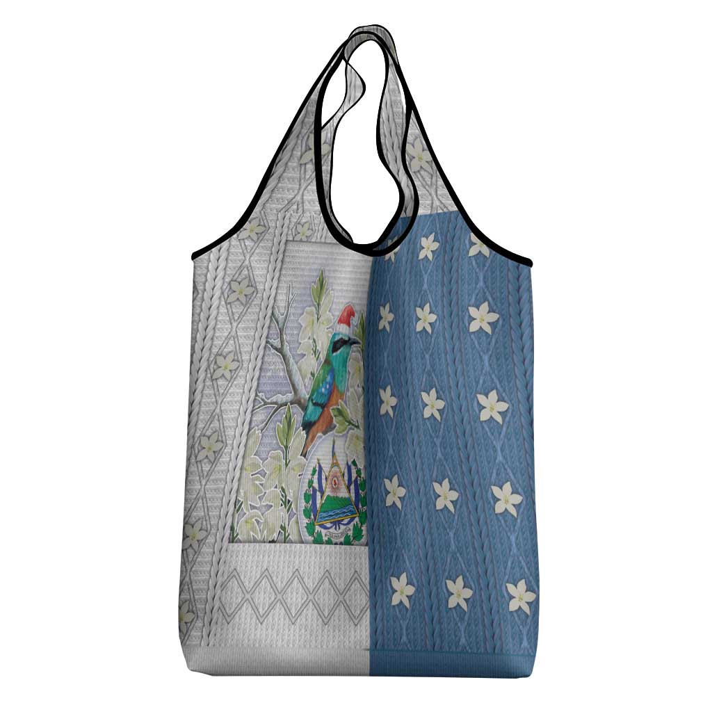 El Salvador Torogoz Christmas Grocery Bag With Wool Effect Patterns - Wonder Print Shop
