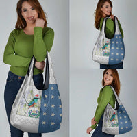 El Salvador Torogoz Christmas Grocery Bag With Wool Effect Patterns - Wonder Print Shop