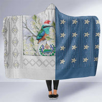 El Salvador Torogoz Christmas Hooded Blanket With Wool Effect Patterns - Wonder Print Shop