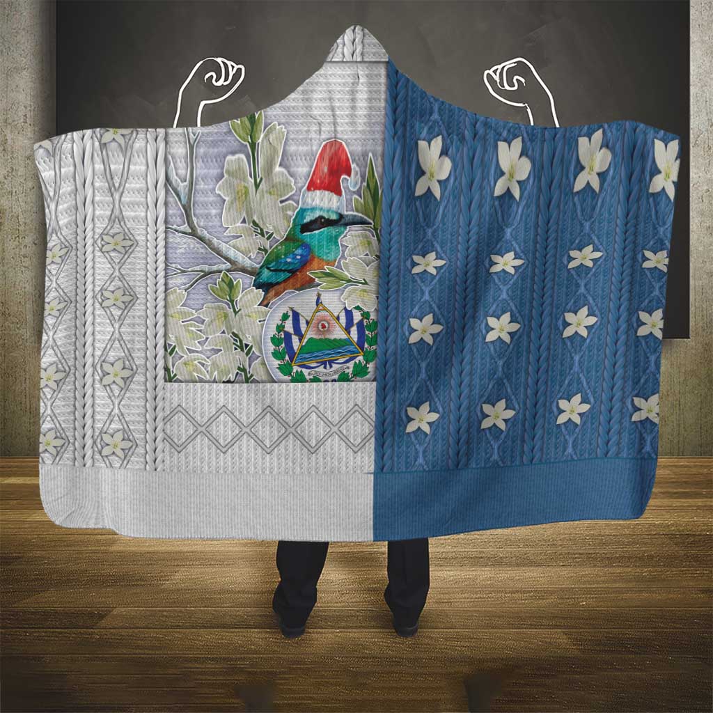 El Salvador Torogoz Christmas Hooded Blanket With Wool Effect Patterns - Wonder Print Shop