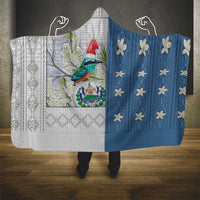 El Salvador Torogoz Christmas Hooded Blanket With Wool Effect Patterns - Wonder Print Shop