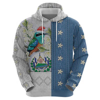 El Salvador Torogoz Christmas Hoodie With Wool Effect Patterns - Wonder Print Shop