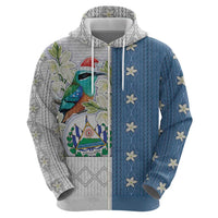 El Salvador Torogoz Christmas Hoodie With Wool Effect Patterns - Wonder Print Shop