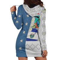 El Salvador Torogoz Christmas Hoodie Dress With Wool Effect Patterns - Wonder Print Shop