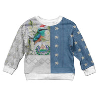 El Salvador Torogoz Christmas Kid Ugly Christmas Sweater With Wool Effect Patterns - Wonder Print Shop