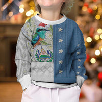 El Salvador Torogoz Christmas Kid Ugly Christmas Sweater With Wool Effect Patterns - Wonder Print Shop