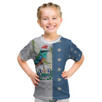 El Salvador Torogoz Christmas Kid T Shirt With Wool Effect Patterns - Wonder Print Shop