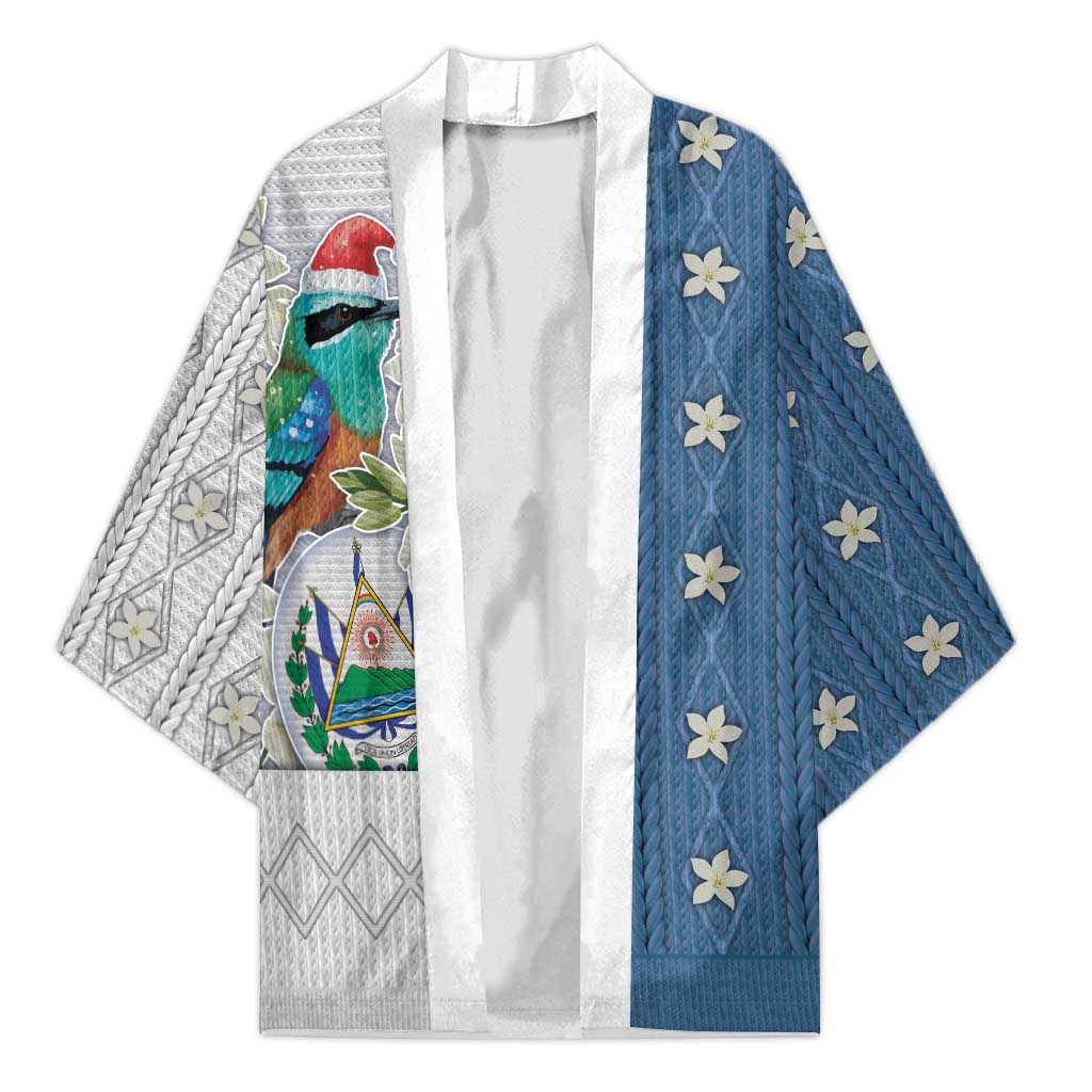 El Salvador Torogoz Christmas Kimono With Wool Effect Patterns - Wonder Print Shop
