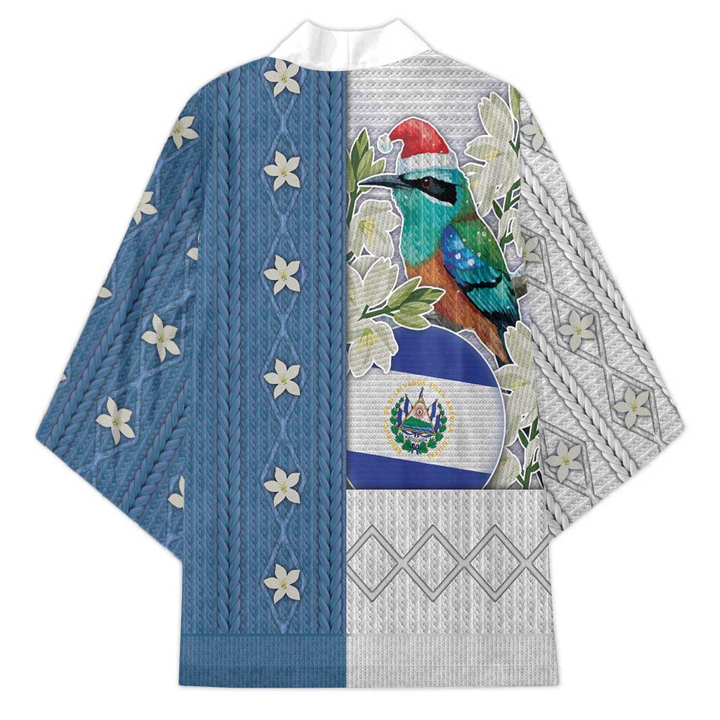 El Salvador Torogoz Christmas Kimono With Wool Effect Patterns - Wonder Print Shop