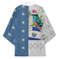 El Salvador Torogoz Christmas Kimono With Wool Effect Patterns - Wonder Print Shop