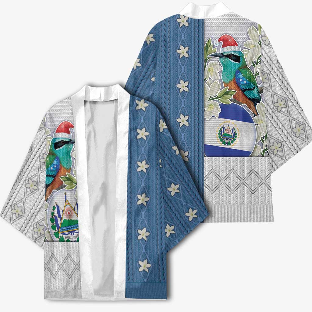 El Salvador Torogoz Christmas Kimono With Wool Effect Patterns - Wonder Print Shop