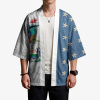 El Salvador Torogoz Christmas Kimono With Wool Effect Patterns - Wonder Print Shop