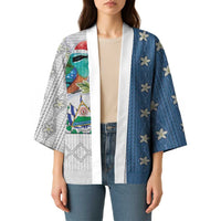 El Salvador Torogoz Christmas Kimono With Wool Effect Patterns - Wonder Print Shop