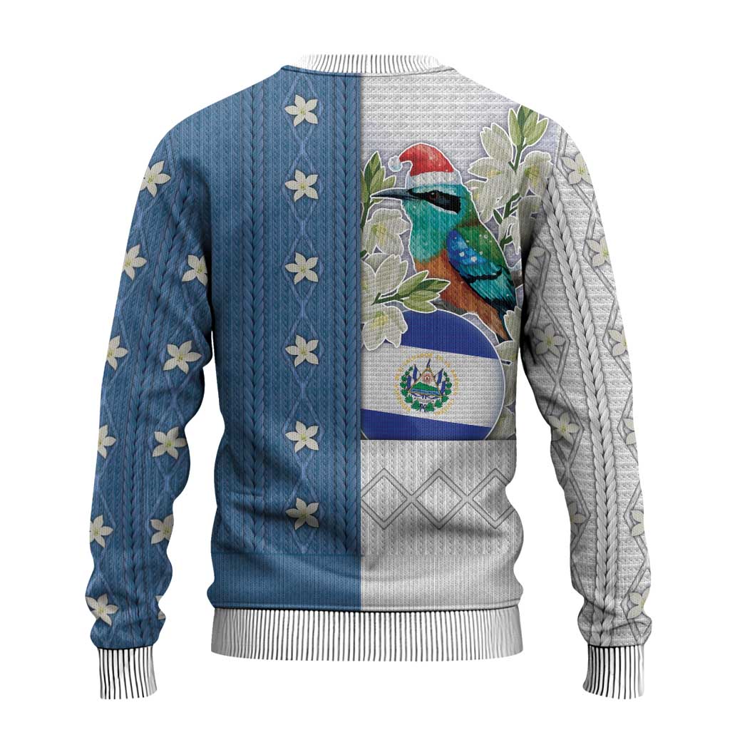 El Salvador Torogoz Christmas Ugly Christmas Sweater With Wool Effect Patterns - Wonder Print Shop