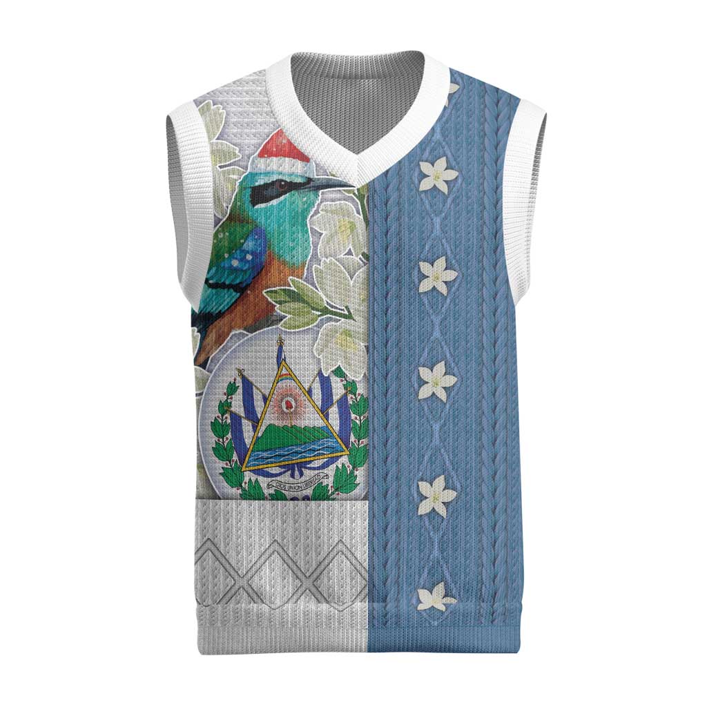 El Salvador Torogoz Christmas Knitted V-Neck Vest With Wool Effect Patterns - Wonder Print Shop