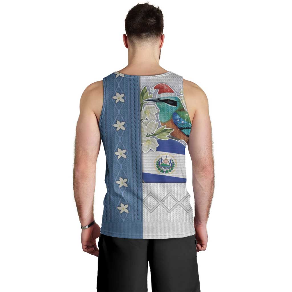 El Salvador Torogoz Christmas Men Tank Top With Wool Effect Patterns - Wonder Print Shop
