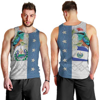 El Salvador Torogoz Christmas Men Tank Top With Wool Effect Patterns - Wonder Print Shop
