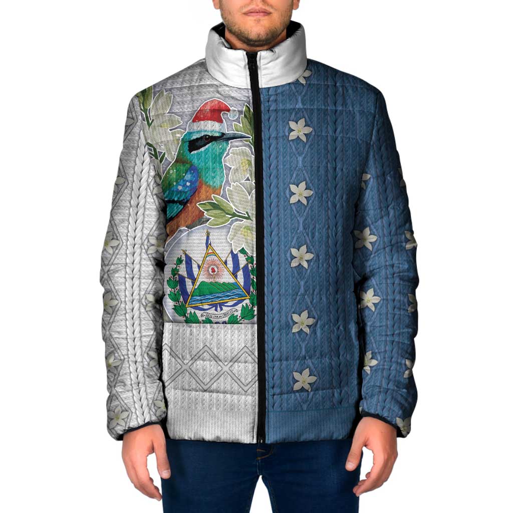 El Salvador Torogoz Christmas Padded Jacket With Wool Effect Patterns - Wonder Print Shop