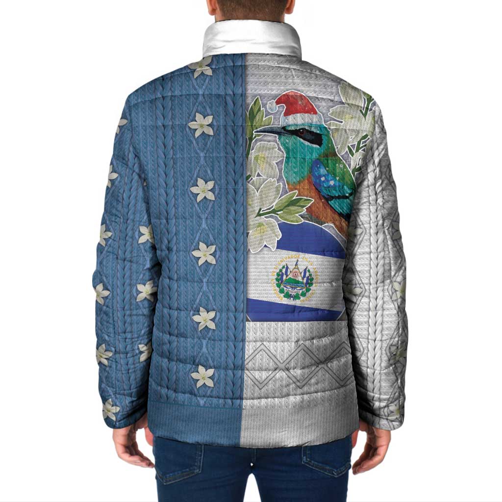 El Salvador Torogoz Christmas Padded Jacket With Wool Effect Patterns - Wonder Print Shop