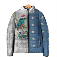 El Salvador Torogoz Christmas Padded Jacket With Wool Effect Patterns - Wonder Print Shop